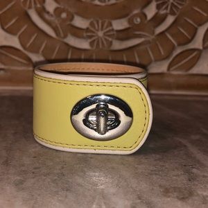 Coach Medium Leather Turn lock Cuff